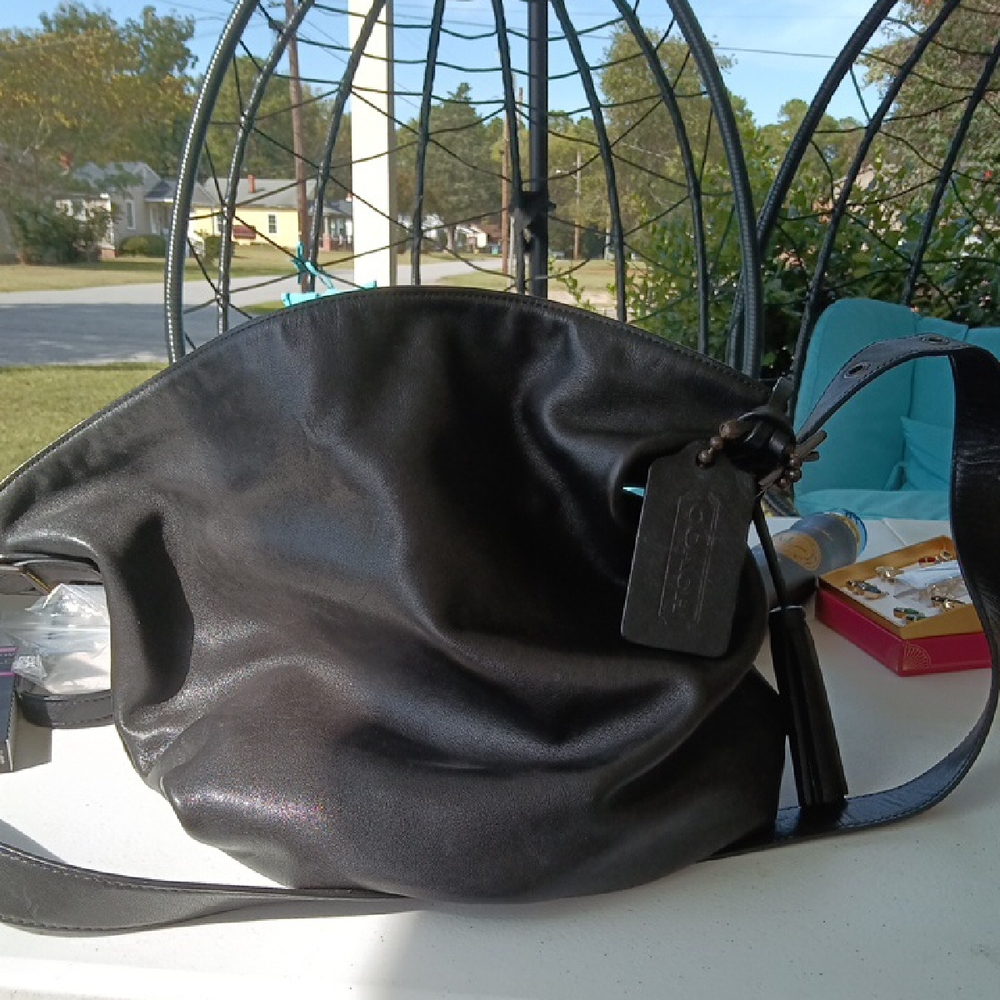 Coach Black Leather Belt Bag